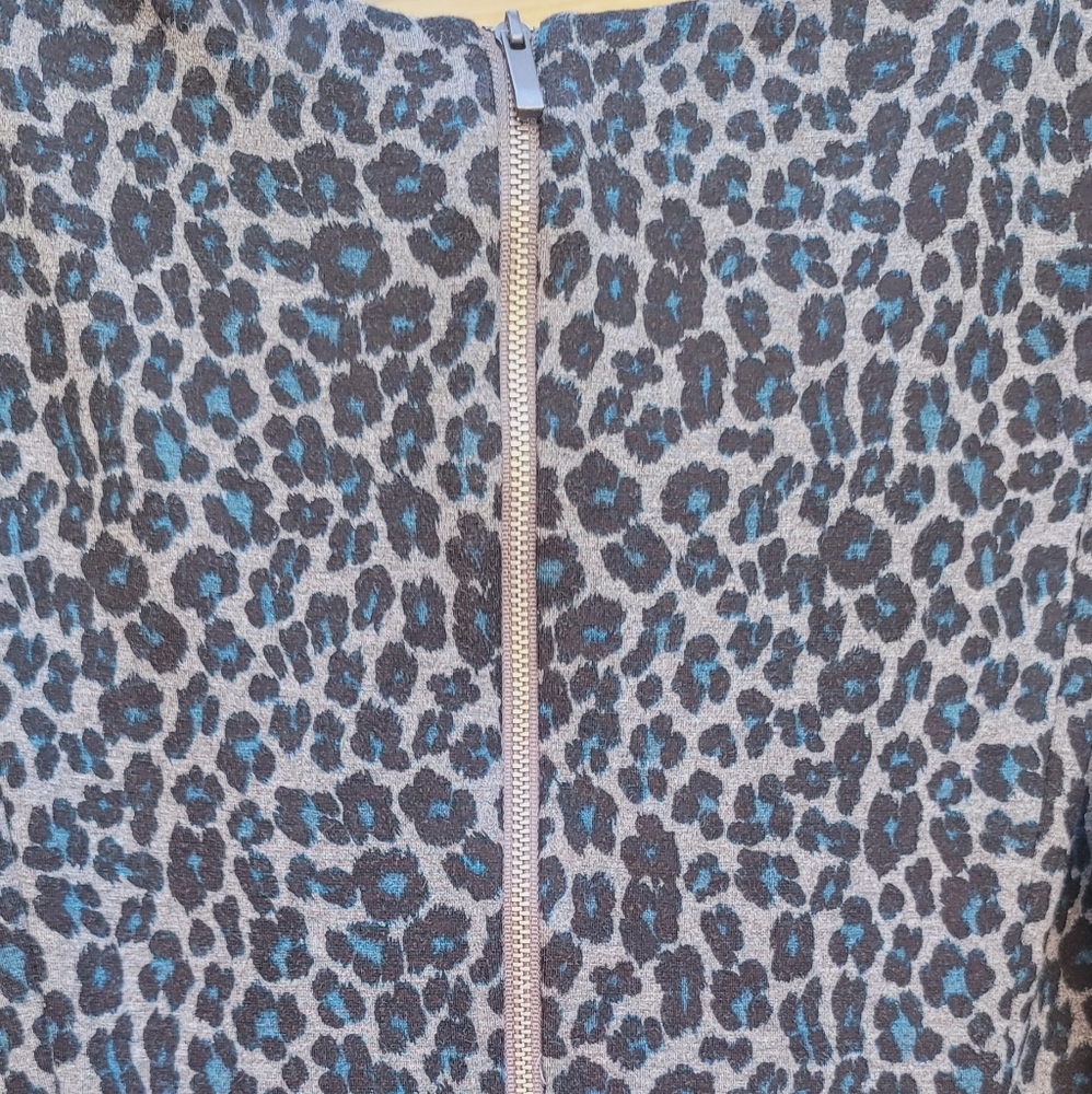 Talbots Animal print dress sz 14 - Picture 6 of 11